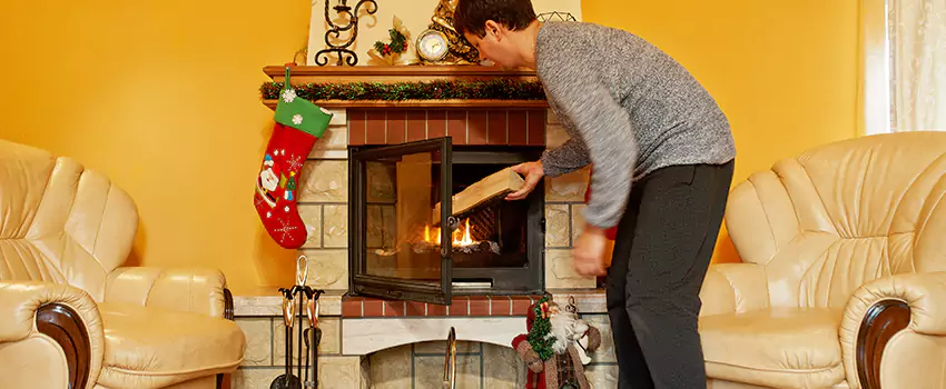 Rusted Metal Fireplace Restoration in New Berlin, Wisconsin